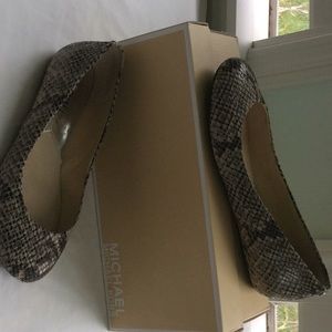 Snake print flats